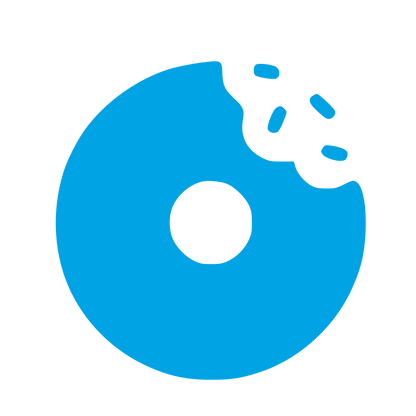 Bitten Donut Logo #00a3e4