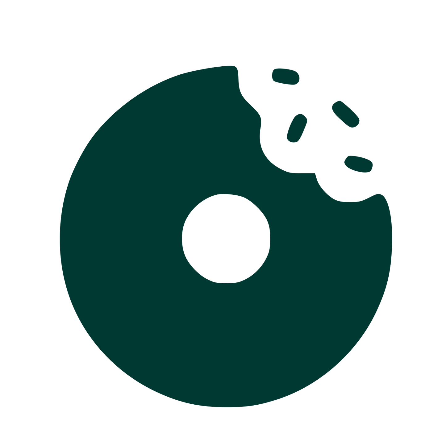 Bitten Donut Logo #003932