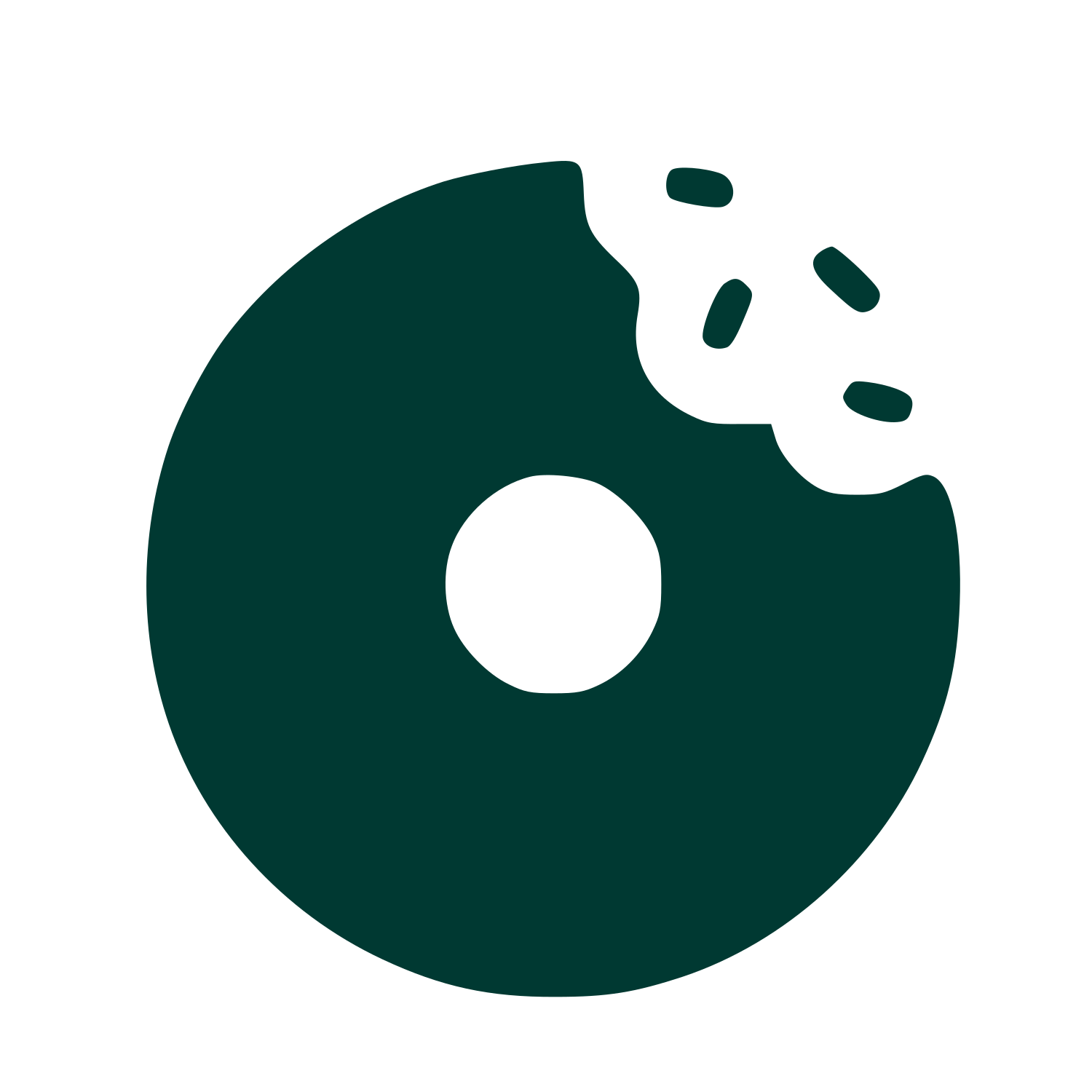 Bitten Donut Logo #003932