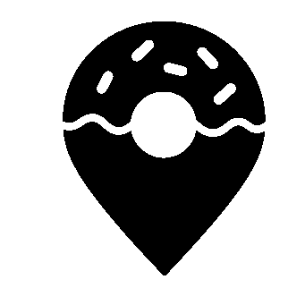 Donut Map Pin Logo