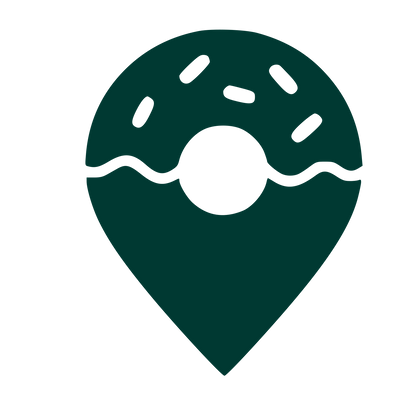 Donut Map Pin Logo #003932