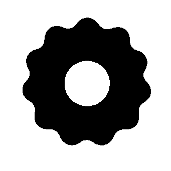 Gear Donut Negative Space Logo