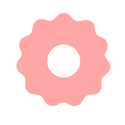 Gear Donut Negative Space Logo #ffa6a6