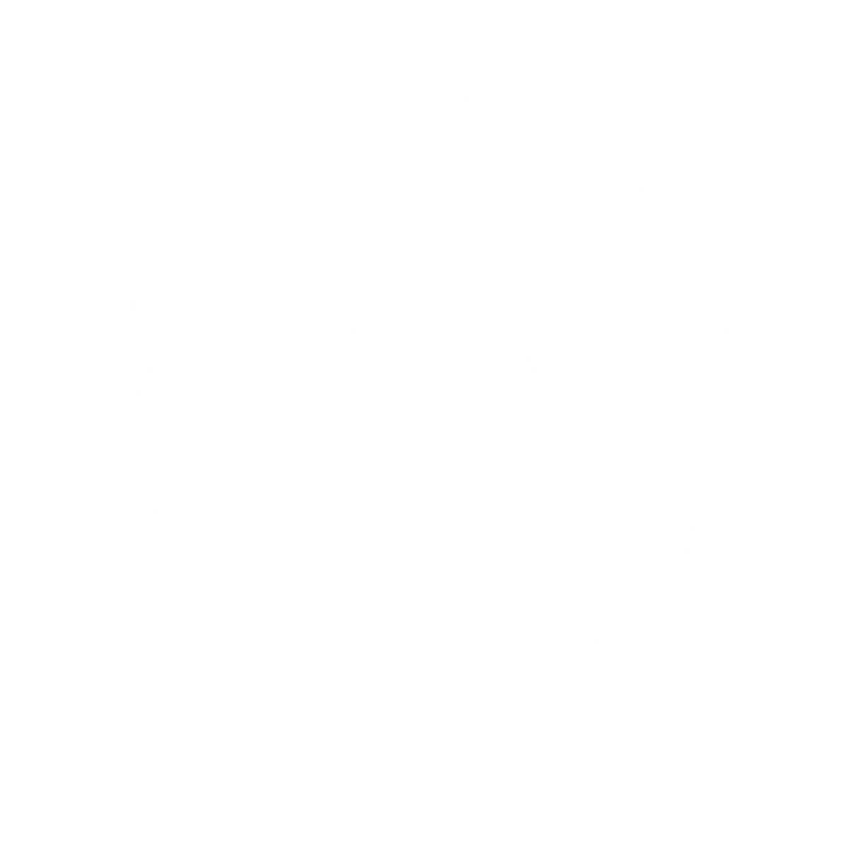 Gear Donut Negative Space Logo #ffffff