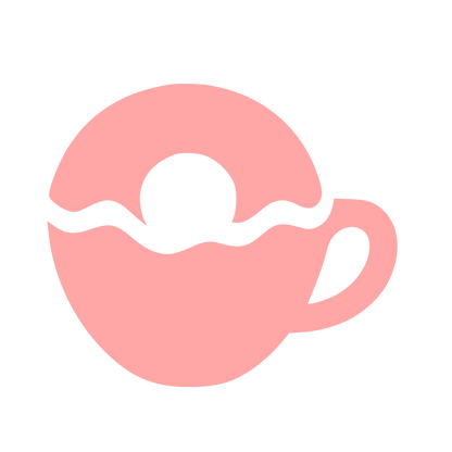 Donut Coffee Cup Logo #ffa6a6