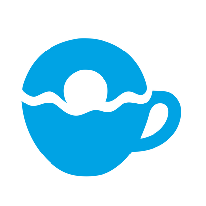 Donut Coffee Cup Logo #00a3e4