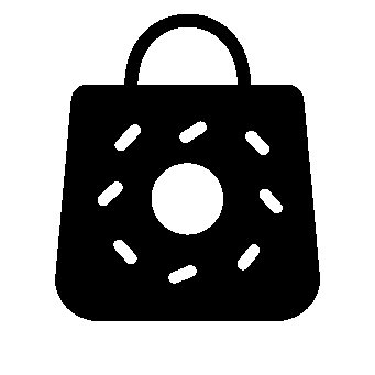 Donut Shopping Bag Logo