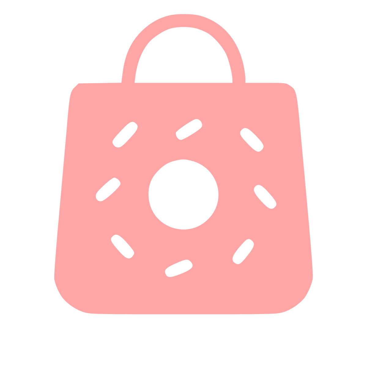 Donut Shopping Bag Logo #ffa6a6