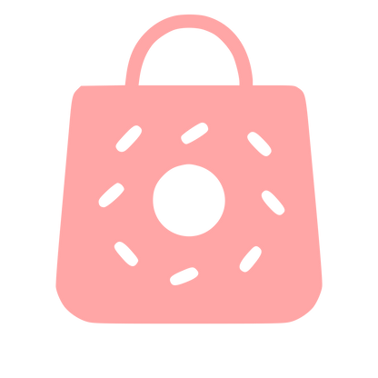 Donut Shopping Bag Logo #ffa6a6
