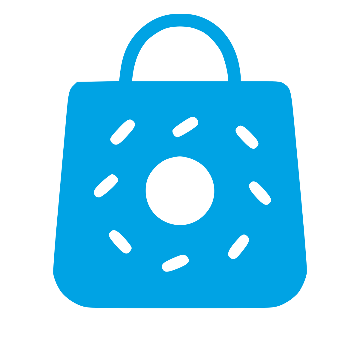 Donut Shopping Bag Logo #00a3e4