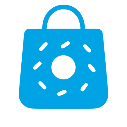 Donut Shopping Bag Logo #00a3e4