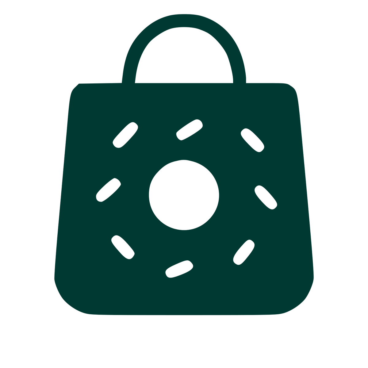 Donut Shopping Bag Logo #003932
