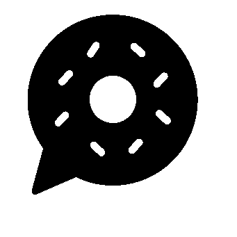 Donut Chat Bubble Logo