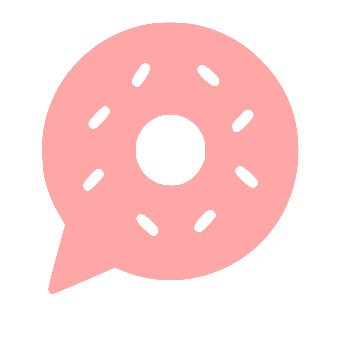 Donut Chat Bubble Logo #ffa6a6