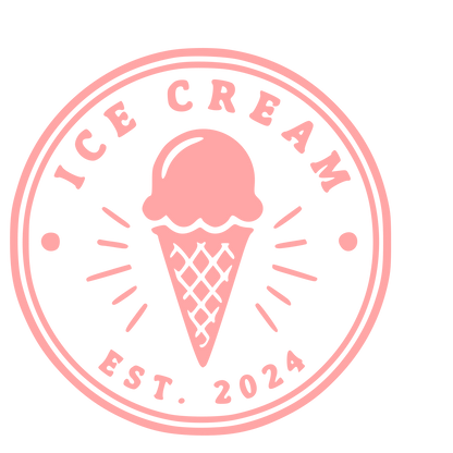 Ice Cream Cone Badge Logo #ffa6a6