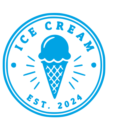 Ice Cream Cone Badge Logo #00a3e4