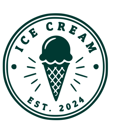 Ice Cream Cone Badge Logo #003932