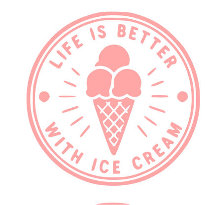 Ice Cream Cone Stamp Badge Logo #ffa6a6
