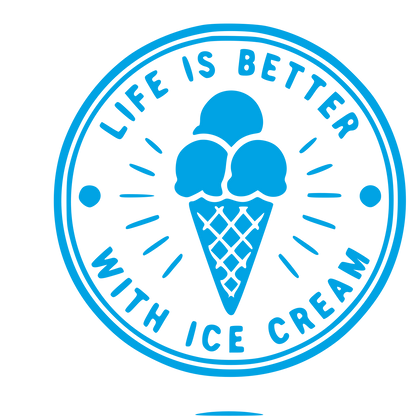 Ice Cream Cone Stamp Badge Logo #00a3e4