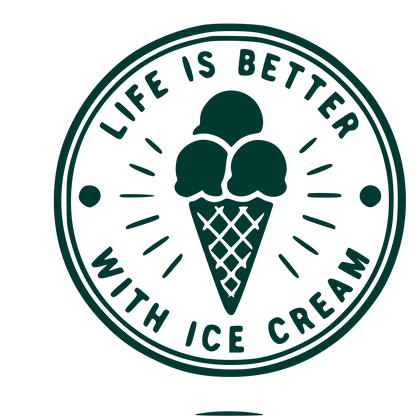 Ice Cream Cone Stamp Badge Logo #003932