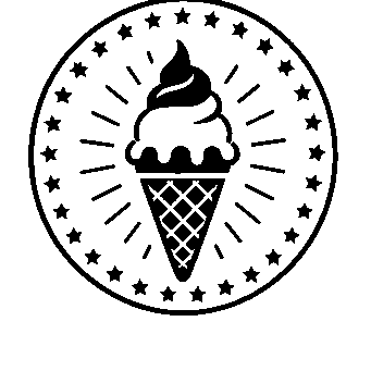 Ice Cream Cone Stamp Badge Logo