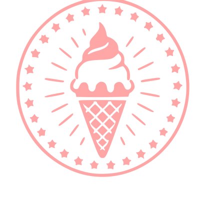Ice Cream Cone Stamp Badge Logo #ffa6a6