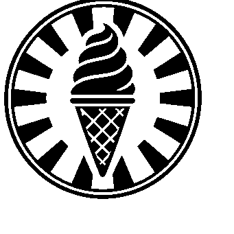 Ice Cream Cone Stamp Badge Logo