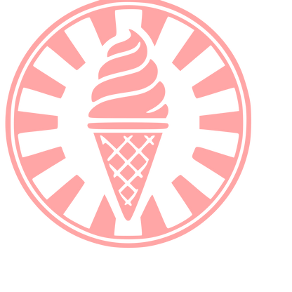 Ice Cream Cone Stamp Badge Logo #ffa6a6