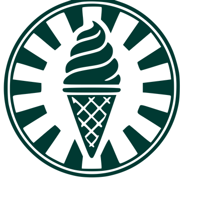 Ice Cream Cone Stamp Badge Logo #003932