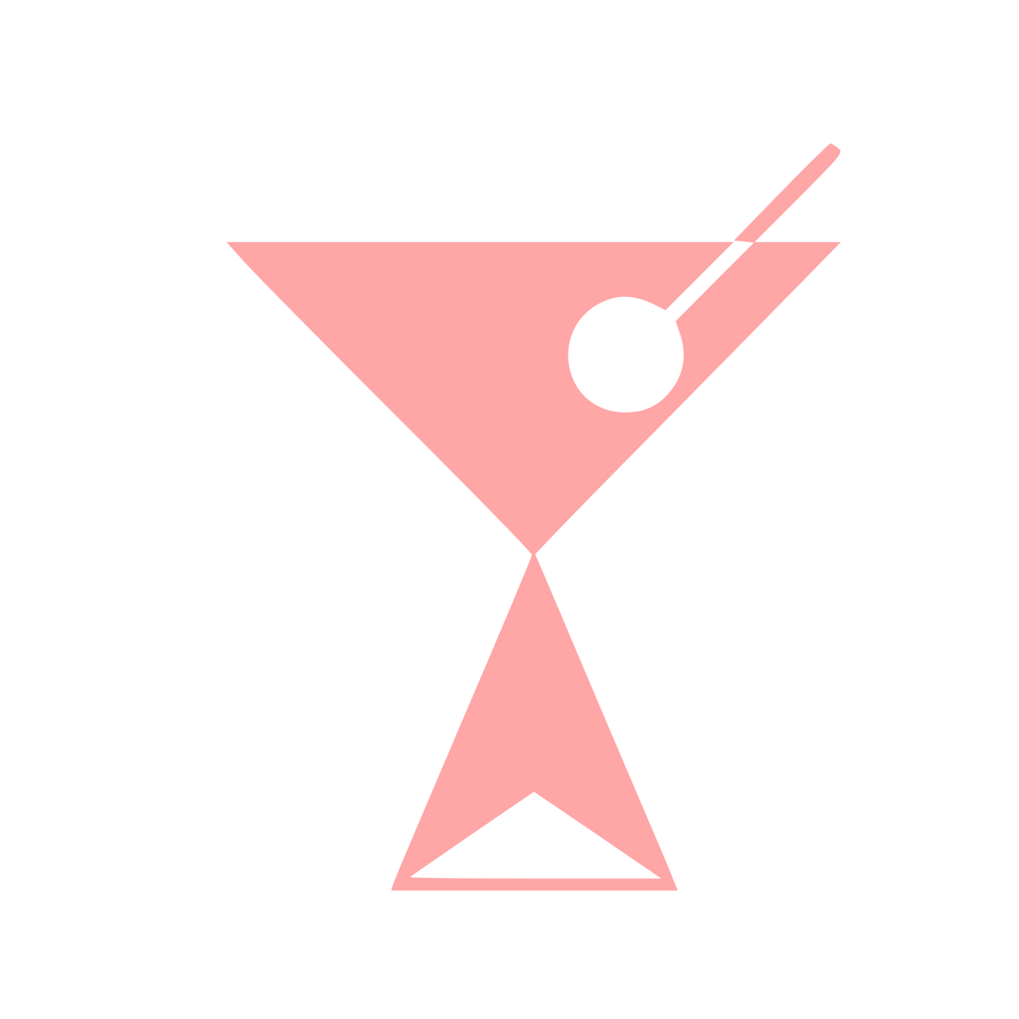 Bauhaus Martini Glass Logo #ffa6a6