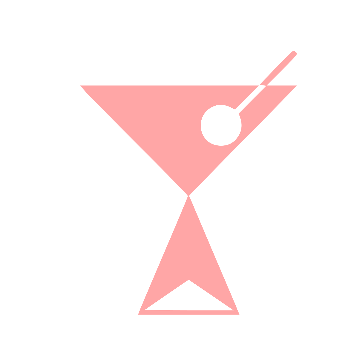 Bauhaus Martini Glass Logo #ffa6a6