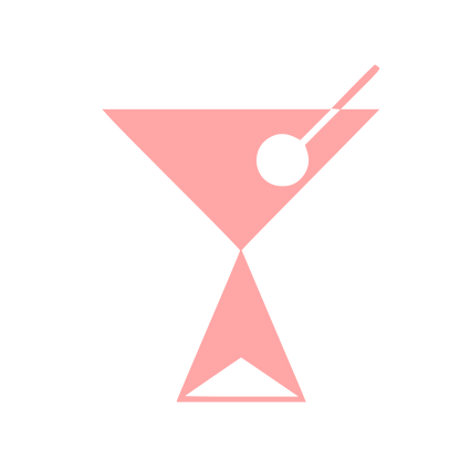 Bauhaus Martini Glass Logo #ffa6a6