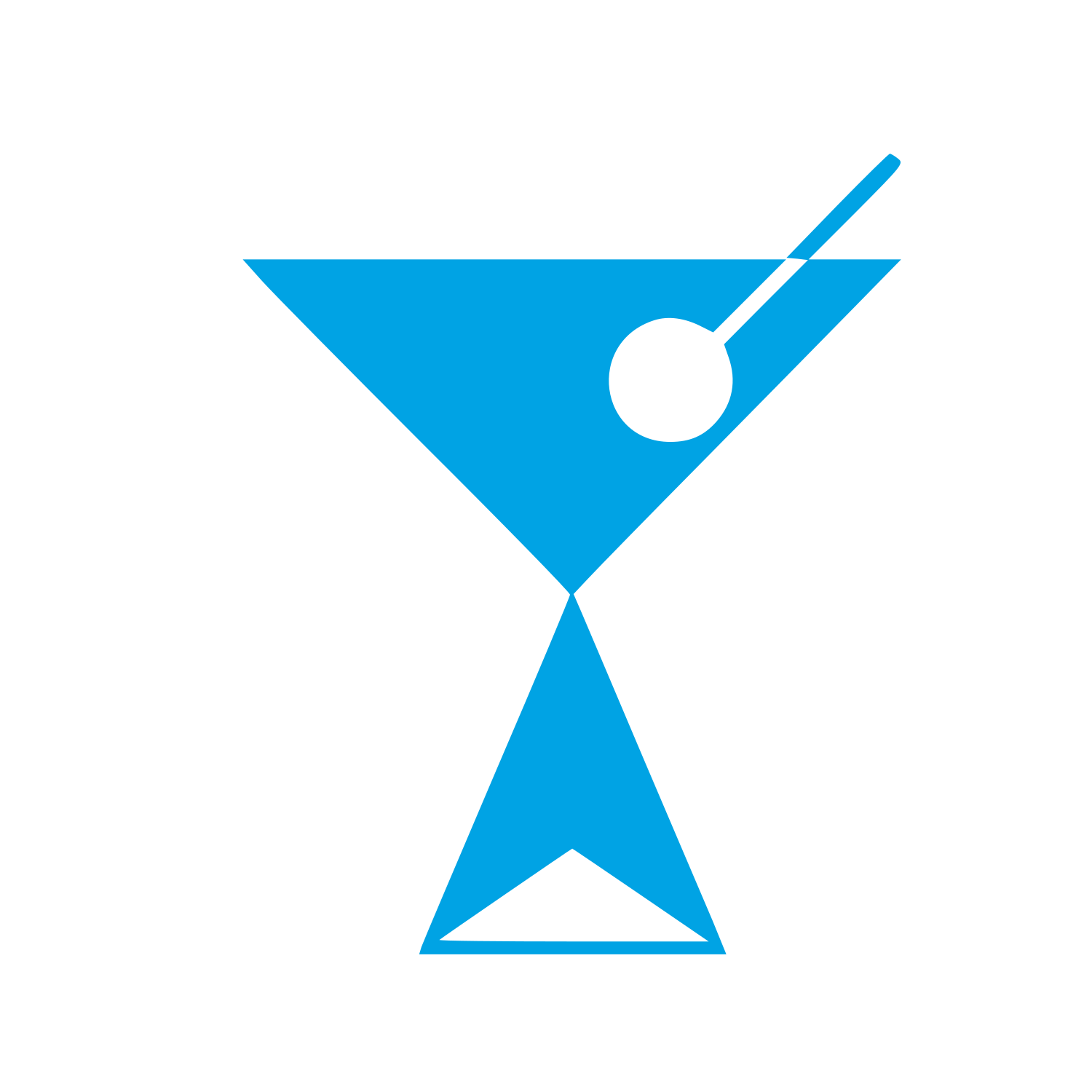 Bauhaus Martini Glass Logo #00a3e4