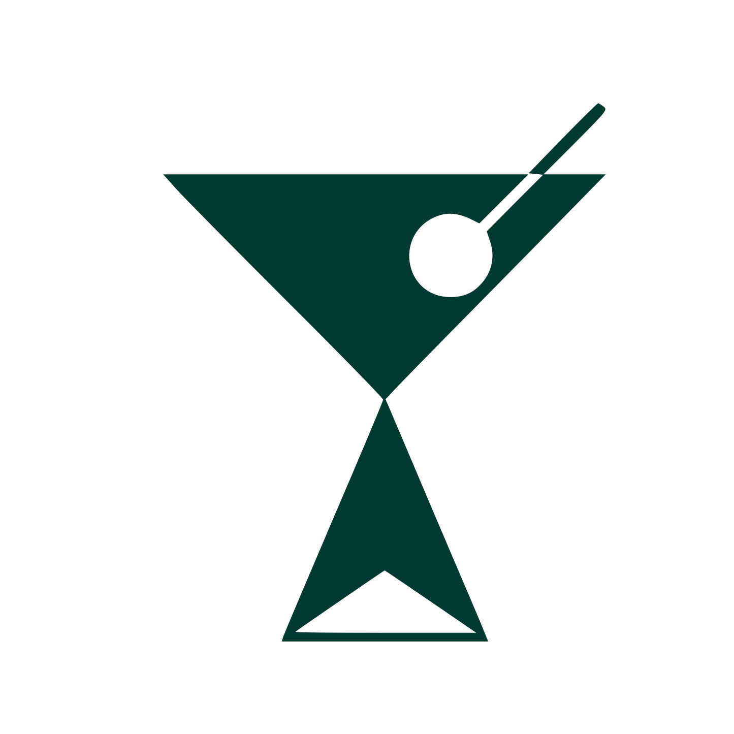 Bauhaus Martini Glass Logo #003932