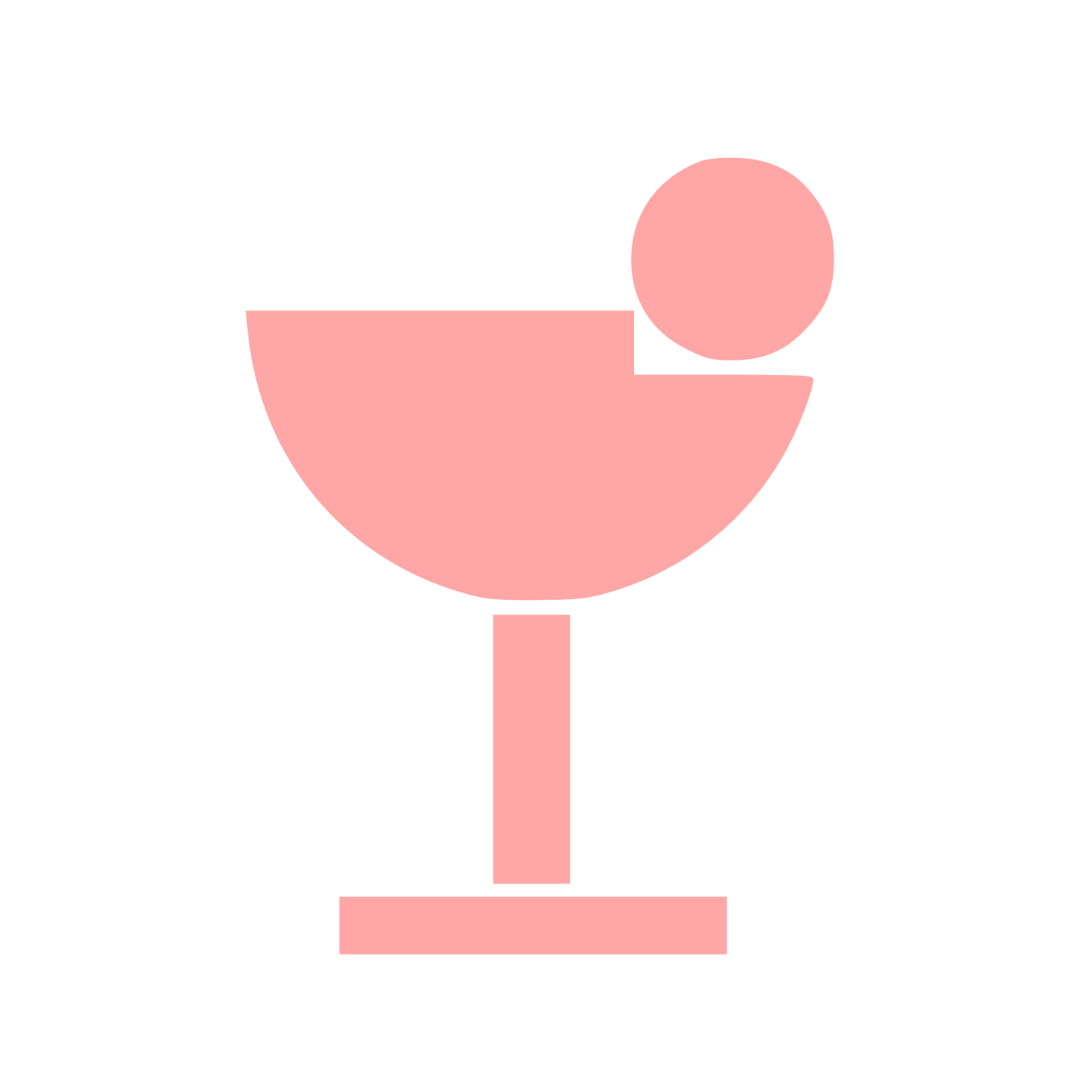 Bauhaus Cocktail Glass Logo #ffa6a6