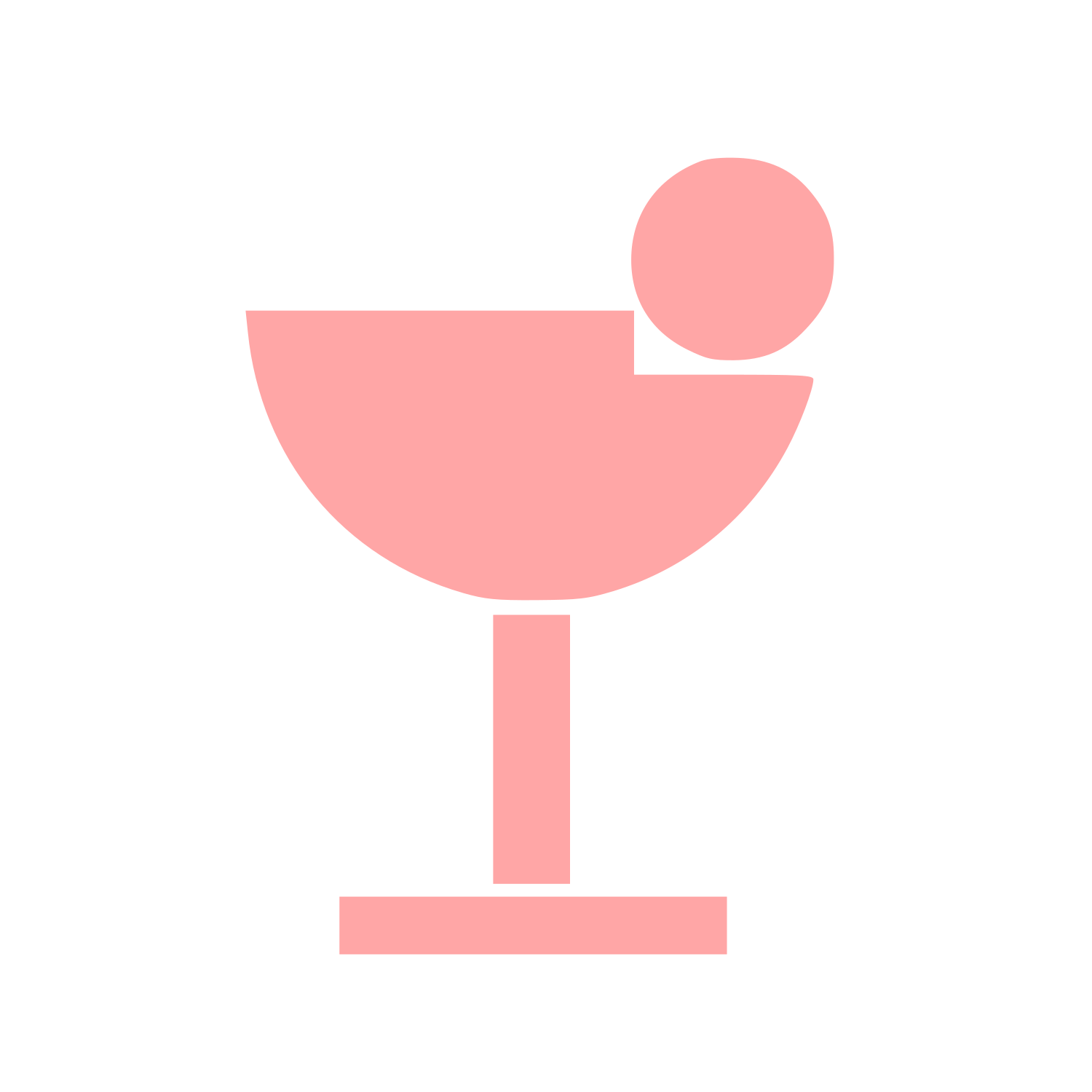 Bauhaus Cocktail Glass Logo #ffa6a6