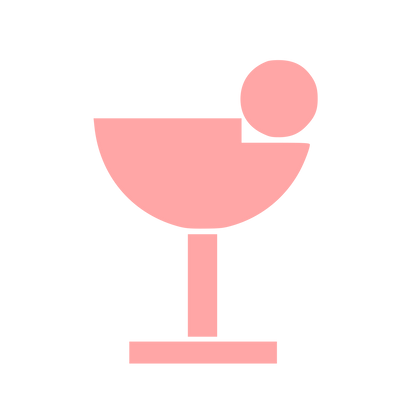 Bauhaus Cocktail Glass Logo #ffa6a6