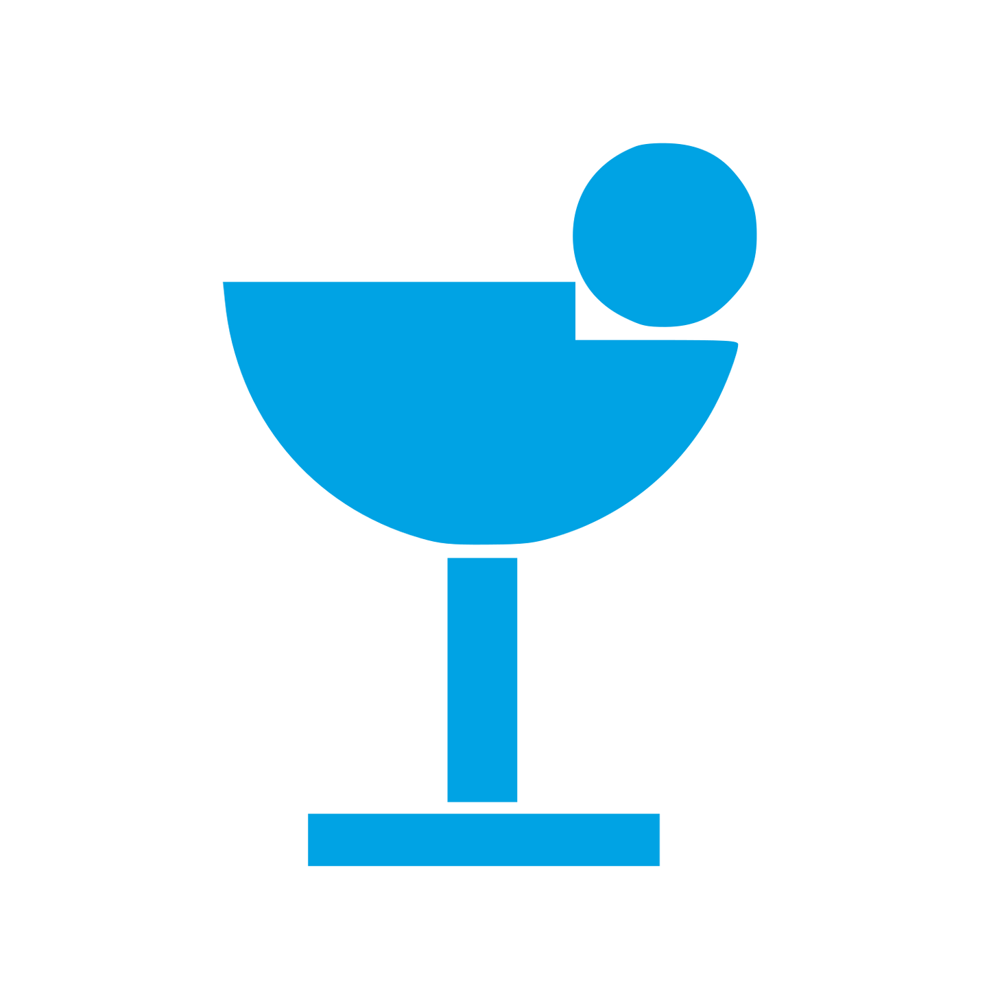 Bauhaus Cocktail Glass Logo #00a3e4