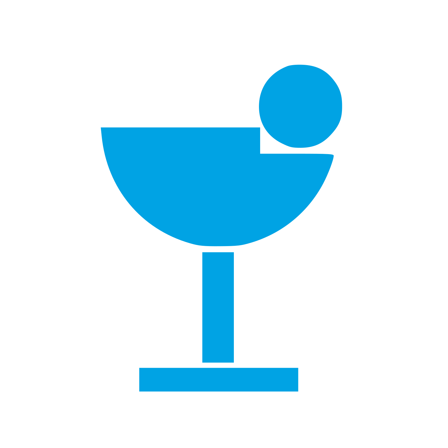 Bauhaus Cocktail Glass Logo #00a3e4