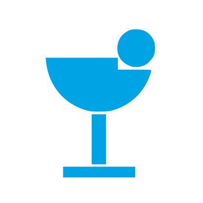 Bauhaus Cocktail Glass Logo #00a3e4
