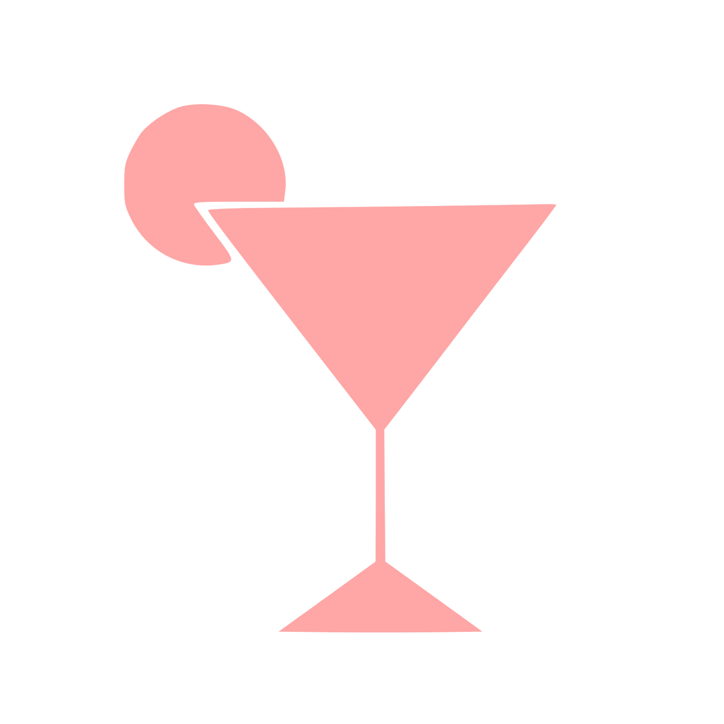 Bauhaus Cocktail Glass Logo #ffa6a6