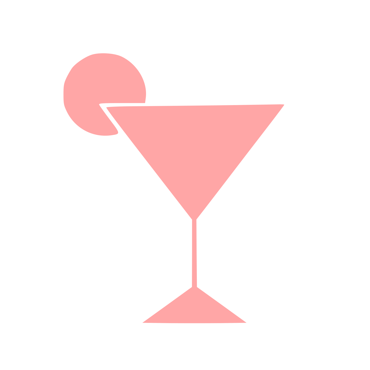 Bauhaus Cocktail Glass Logo #ffa6a6