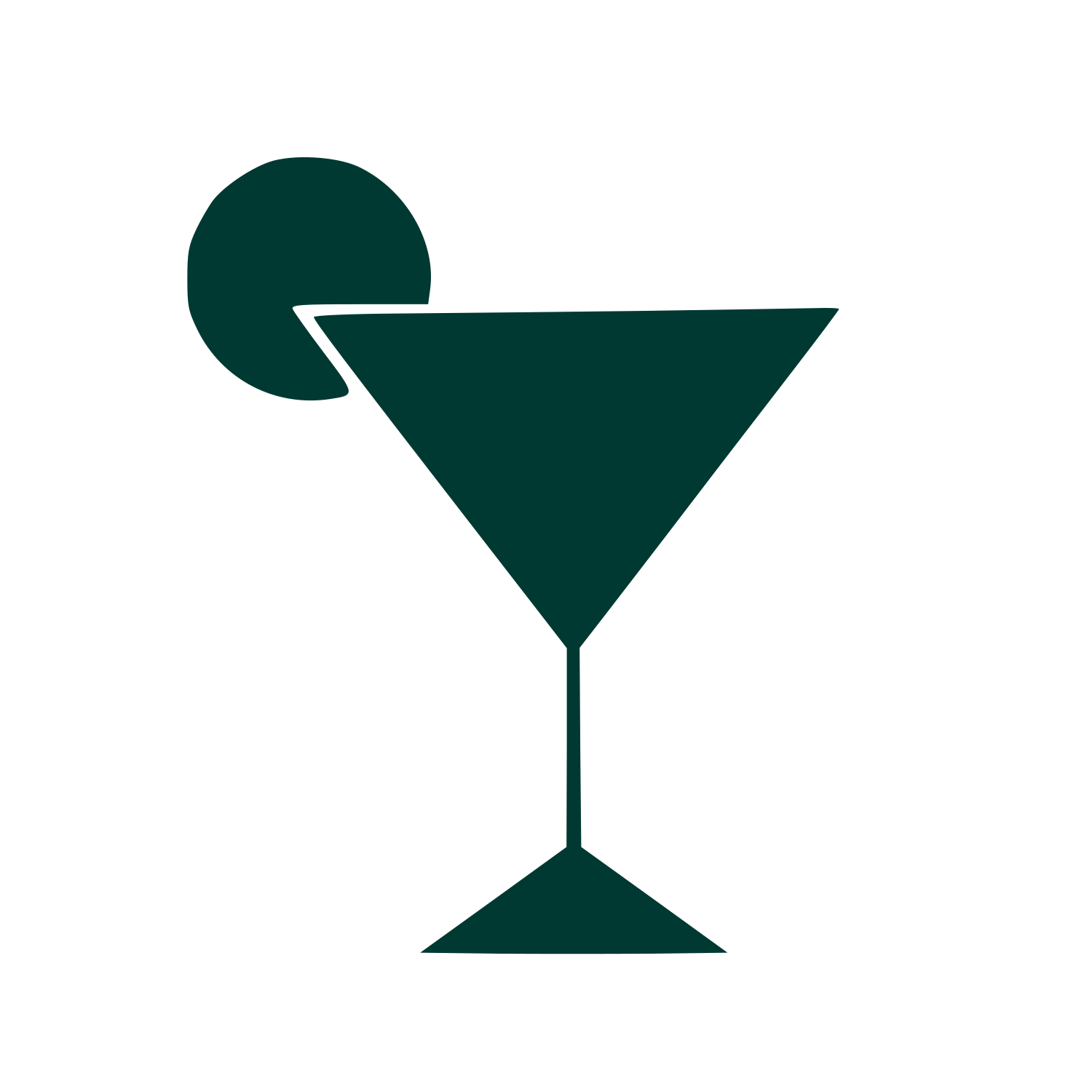 Bauhaus Cocktail Glass Logo #003932