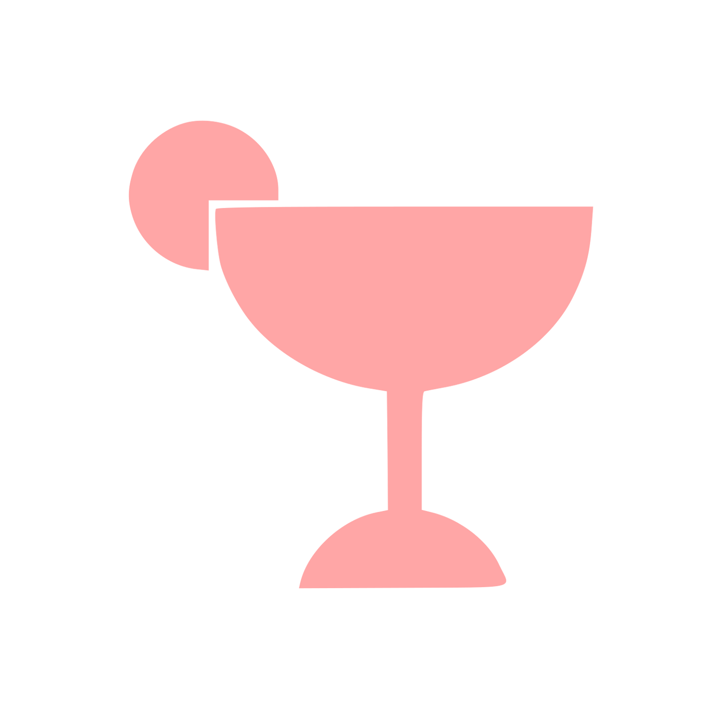 Bauhaus Cocktail Glass Logo #ffa6a6