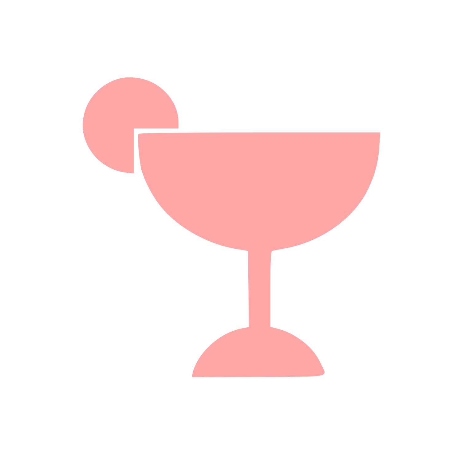 Bauhaus Cocktail Glass Logo #ffa6a6