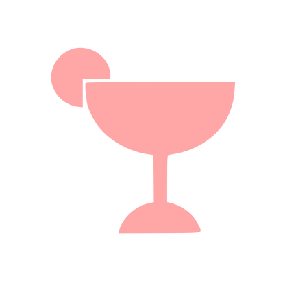 Bauhaus Cocktail Glass Logo #ffa6a6