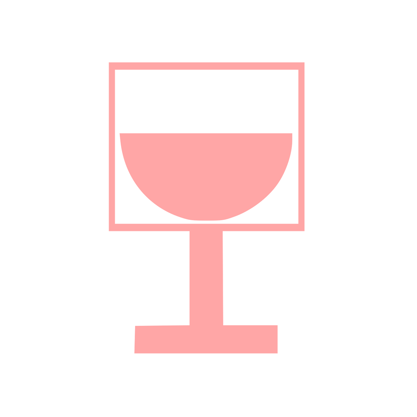 Bauhaus Wine Glass Logo #ffa6a6