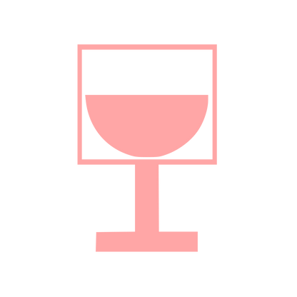 Bauhaus Wine Glass Logo #ffa6a6