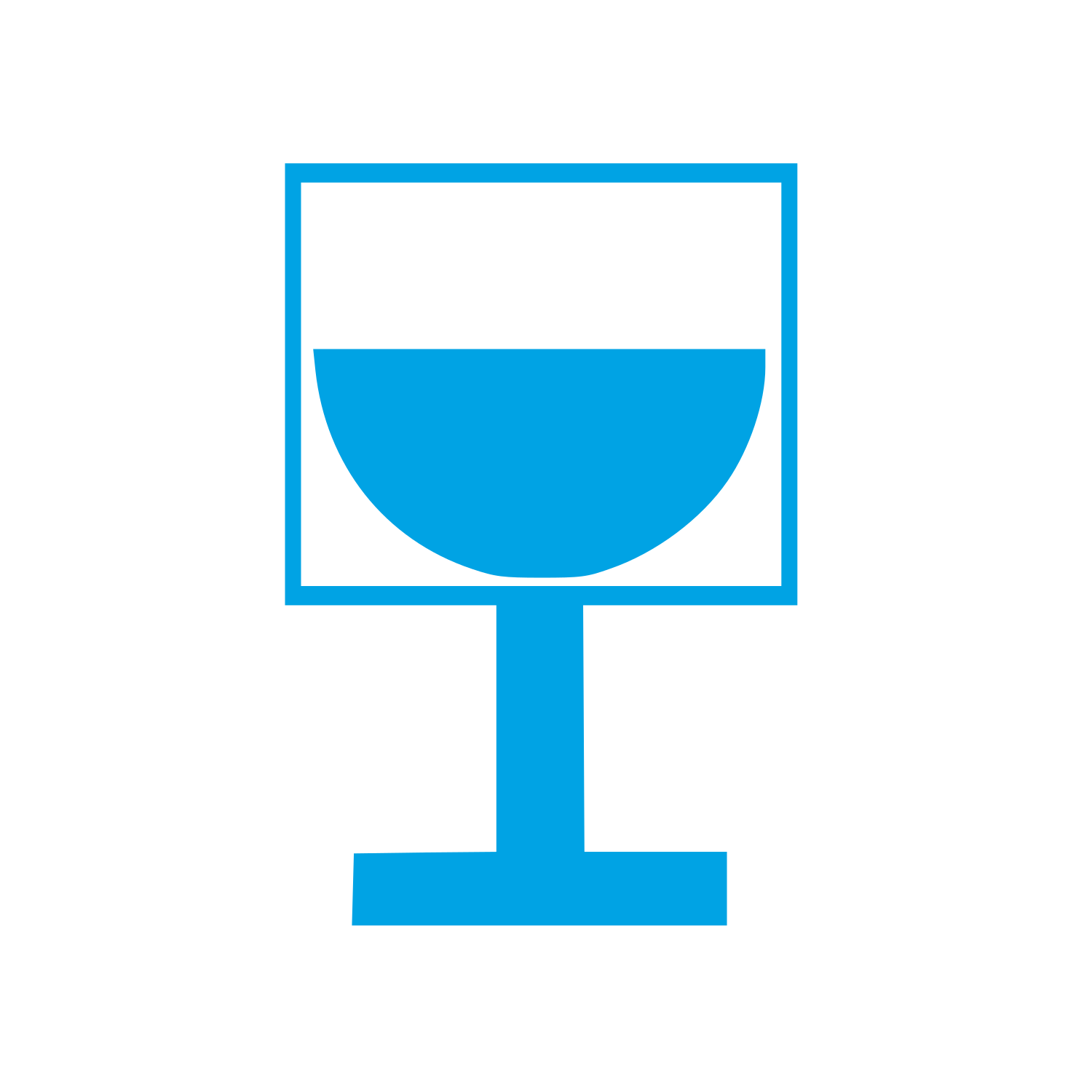 Bauhaus Wine Glass Logo #00a3e4