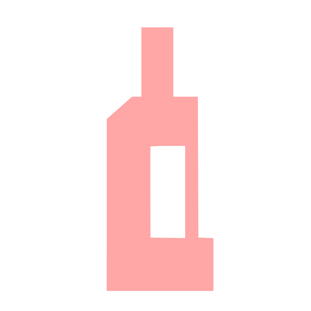 Brutalist Wine Bottle Logo #ffa6a6